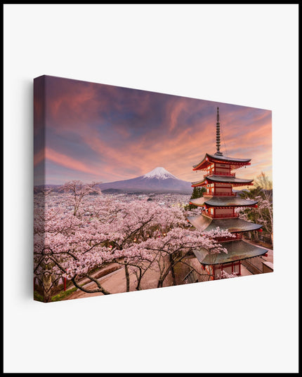 Chureito Pagoda at Mount Fuji Canvas