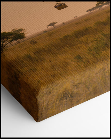 Hot Air Balloon over Savanna Canvas