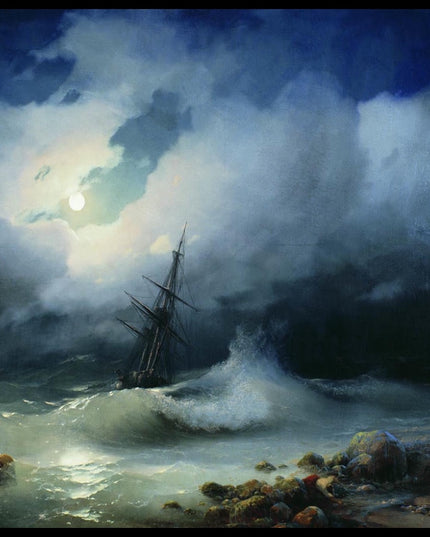 Stormy Sea at Night