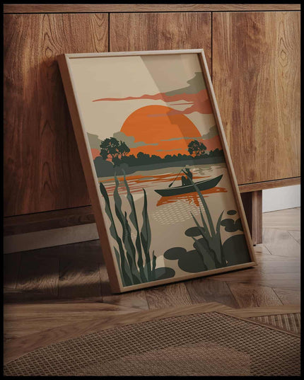 Okavango Delta Illustration Poster