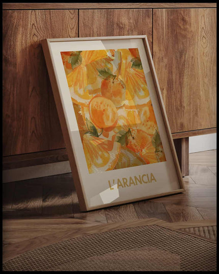 Orange Fruit Illustration Poster