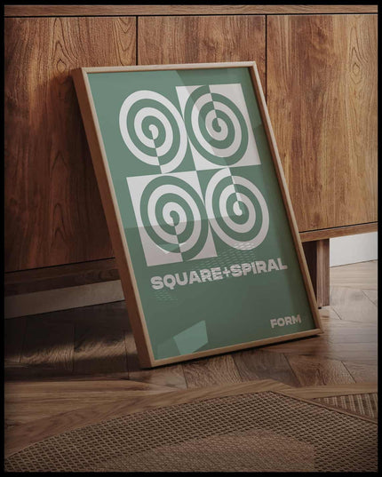 Square Spiral Pattern Illustration Poster