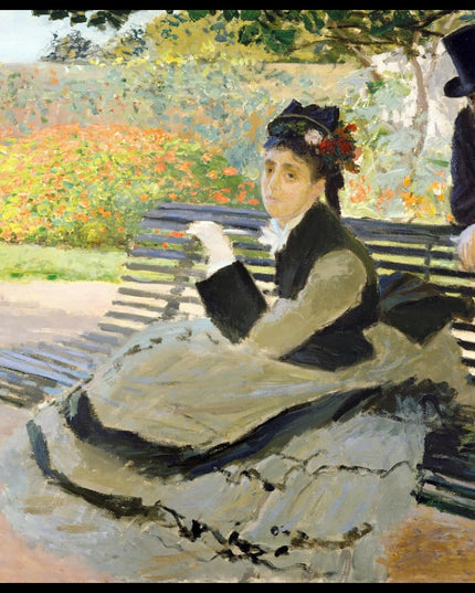 Camille Monet on a Garden Bench