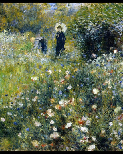 Woman with a Parasol in a Garden