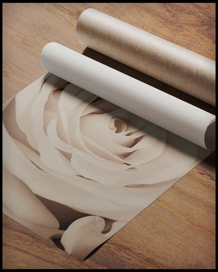 White Rose Petal Poster