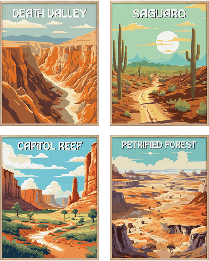 Nationalparks Poster Set