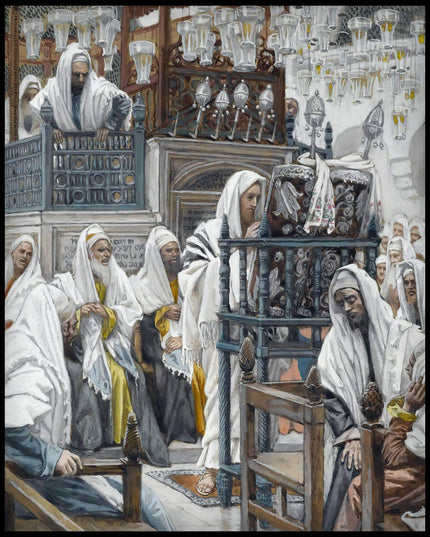 Jesus Unrolls the Book in the Synagogue